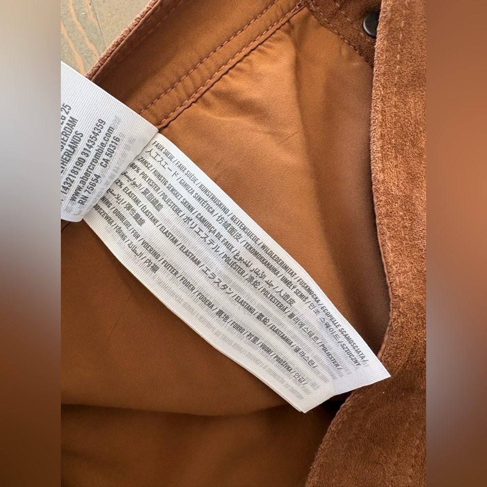 Abercrombie & Fitch Tan Button-Front Mini Skirt Size Small - Picture 5 of 7